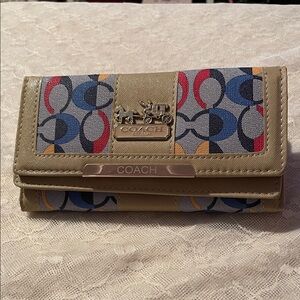 Coach Beige and Multicolor Women's Wallet
